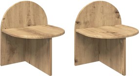 vidaXL Κομοδίνο 2 τεμ. Artisan Δρυς 40 x 35,5 x 45,5 εκ.
