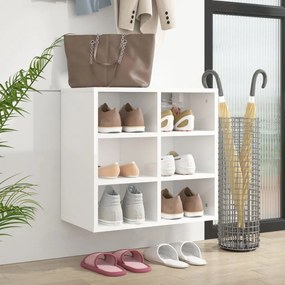vidaXL Παπουτσοθήκες Γυαλιστερό Λευκό 52,5 x 30 x 50 εκ.