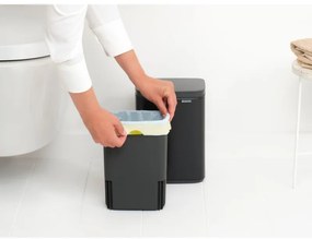 Κάδος απορριμμάτων Brabantia Bo Small 4L, Ομαλό και αθόρυβο άνοιγμα,Αντιολισθητική βάση, Μαύρο