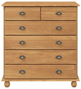vidaXL Συρταριέρα ASKIM Καφέ 91 x 40 x 95.5 εκ. Μασίφ ξύλο πεύκου