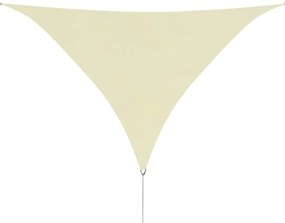 vidaXL Πανί Σκίασης Τρίγωνο Κρεμ 5 x 5 x 5 μ. από Ύφασμα Oxford