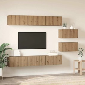 vidaXL Σετ επίπλου τηλεόρασης 8 τμχ. Artisan Oak