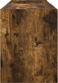 vidaXL Ντουλάπι δίσκων βινυλίου Καπνιστό Δρύς 78,5 x 35 x 45 εκ