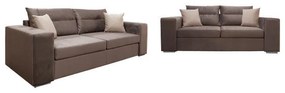 Set 2 Seater and 3 Seater Sofa Le Mans Fylliana Brown - Beige