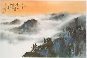 Αφίσα Chinese Mountain Scene - Hseuh Ching Mao, (91.5 x 61 cm)