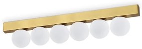 Πλαφονιέρα Φωτιστικό Οροφής LED 18W IP20 3000K Ping Pong Ideal Lux-328263-Ορείχαλκος 328263