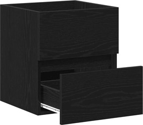 vidaXL Ντουλάπι Νιπτήρα Μπάνιου Μαύρο Δρυς 41x38,5x45 εκ. από Τεχνητό Ξύλο