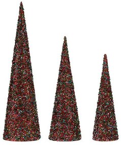 Χριστουγεννιάτικο Στολίδι Krist+ Μπλε Φούξια πούλιες Χριστουγεννιάτικο στεφάνι 16,5 x 60 x 16,5 cm Κώνοι 3 Τεμάχια