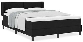 vidaXL Κρεβάτι box spring με στρώμα με στρώμα Μαύρο 160 x 200 cm