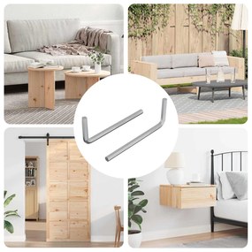 vidaXL Εξαγωνικό Κλειδί 2 pcs Ασημί 32 x 86 χιλ. Ατσάλι