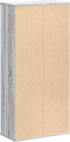 vidaXL Βιβλιοθήκη Γκρι Sonoma 50x25x105 εκ. από Επεξεργ. Ξύλο