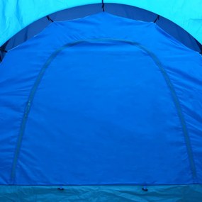 vidaXL Σκηνή Camping 9 Ατόμων Σκούρο Μπλε / Μπλε Υφασμάτινη