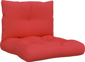 vidaXL Μαξιλάρια Παλέτας 2 τεμ. Κόκκινα Υφασμάτινα
