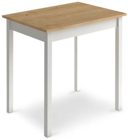 Τραπέζι Mini Megapap μεταλλικό - μελαμίνης χρώμα oak - λευκό 78x59x75εκ.-GP022-0018,2