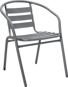 Πολυθρόνα Tade pakoworld μέταλλο ανθρακί 54x62x74εκ