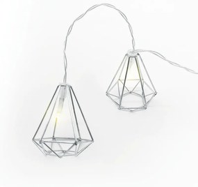 "METAL DIAMOND" 10LED ΛΑΜΠΑΚ ΣΕΙΡΑ ΜΠΑΤΑΡ.(3xAA)ΘΕΡΜΟ ΛΕΥΚΟ ΑΣΗΜΙ ΜΕΤΑΛΛΟ IP20 135+30cm ΔΙΑΦΑΝ Κ ACA FMSDIAM10WW2A