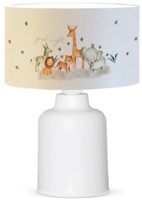 GIRAFFE 204-0026 Παιδικό Eπιτραπέζιο Φωτιστικό Φιγούρα Μονόφωτο 1 x E27 IP20 Λευκό Ύφασμα-Μ24 x Π24 x Υ32cm Globostar-204-0026-Λ 204-0026