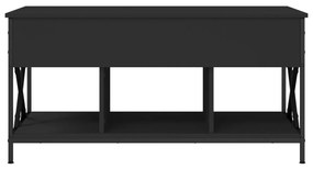Τραπεζάκι Σαλονιού Μαύρο 100 x 55 x 50 εκ. Επεξεργασμένο Ξύλο - Μαύρο