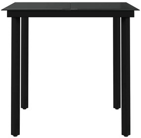 vidaXL Σετ Τραπεζαρίας Κήπου 3 Τεμαχίων Καφέ και Μαύρο