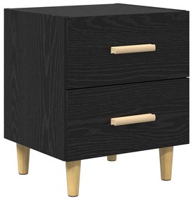 vidaXL Ντουλάπι κρεβατιού 2 pcs Μαύρη δρυς 40 x 35 x 47.5 εκ