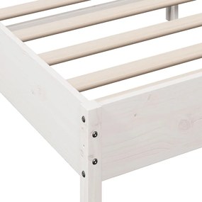 vidaXL Σκελετός Κρεβ. Χωρίς Στρώμα Λευκό 120x190 εκ Μασίφ Πεύκο