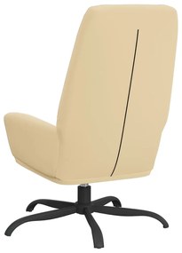 vidaXL Πολυθρόνα Relax Λευκό Κρεμ Βελούδινη