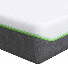 vidaXL Στρώμα Λευκό και Γκρι 120 x 200 cm Ζακάρ ύφασμα