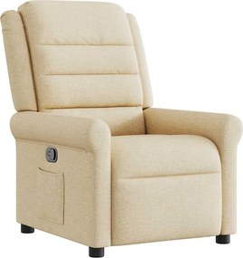 vidaXL Πολυθρόνα Ανακλινόμενη Κρεμ Υφασμάτινη