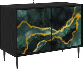vidaXL Ντουλάπι TV WIJHE 69 x 33 x 50,5 εκ. Μαύρη Δρυς