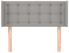 vidaXL Κεφαλάρι με Πτερύγια Ανοιχτό Γκρι 83x16x78/88 εκ. Υφασμάτινο