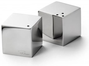 Αλατοπίπερο Cube (Σετ 2Τμχ) 181031 2,54x2,54x2,54cm Silver Philippi Ανοξείδωτο Ατσάλι