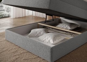 Επενδυμένο κρεβάτι Padion-Γκρι-120 x 200