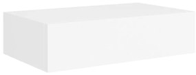 vidaXL Ράφια Τοίχου με Συρτάρια 2 Τεμ. Λευκά 40 x 23,5 x 10εκ. από MDF