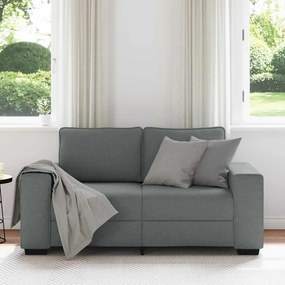 vidaXL Διθέσιος Καναπές Σκούρο Γκρι 160x77x82 εκ. Ύφασμα