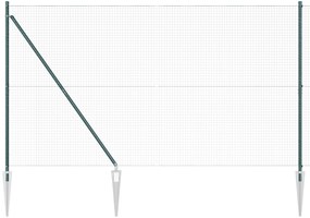 vidaXL Σετ Στυλών PVC  Σετ 2 Πράσινο PVC 25 x 1.5 μ. Ανθεκτικό