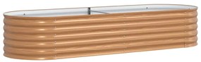 vidaXL Υπερυψωμένη Ζαρντινιέρα Καφέ 240 x 80 x 44 cm Ατσάλι