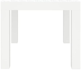 vidaXL Τραπέζι Κήπου Λευκό 59 x 47 x 40 εκ. Πολυπροπυλένιο
