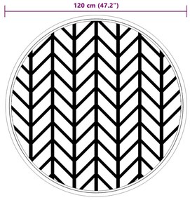 vidaXL Χαλί εξωτερικού χώρου ARAKIL γκρι Ø120 cm PP