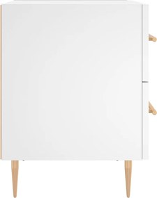 vidaXL Κομοδίνο Λευκό 40 x 35 x 47,5 εκ. από Επεξεργασμένο Ξύλο