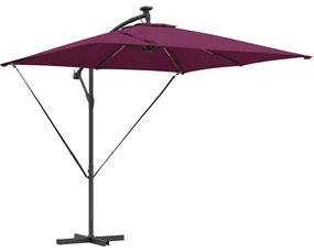 vidaXL Ομπρέλα Cantilever Banana Μπορντό 249 x 249 x 250 εκ.