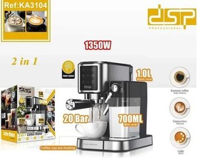 Μηχανή Espresso με παραγωγή αφρόγαλου - KA3104 - DSP - 615273