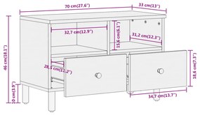 ΈΠΙΠΛΟ ΤΗΛΕΟΡΑΣΗΣ 70 X 33 X 46 ΕΚ. ΑΠΟ ΜΑΣΙΦ ΞΥΛΟ ΑΚΑΚΙΑΣ 356856