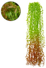 GloboStar® 78057 Τεχνητό Κρεμαστό Φυτό Διακοσμητικών Κλαδιών με Πράσινο και Καφέ Φύλλωμα Ευρωπαϊκή Τέφρα Μ30 x Y100 x Π10cm