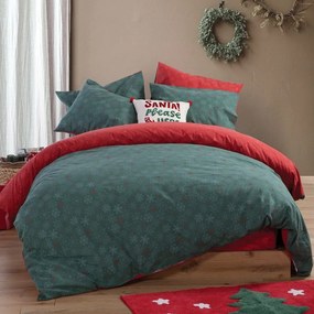 Σεντόνια Best Wishes (Σετ 4τμχ) Green Nef-Nef Queen Size 240x260cm 100% Cotton Flannel