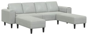 vidaXL Σετ Καναπέ 3 pcs Ανοιχτό γκρι Βελούδο
