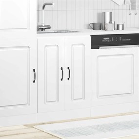 VidaXL Ντουλάπι βάσης νεροχύτη Kalmar Γυαλιστ. Λευκό 60x46x81,5 εκ.