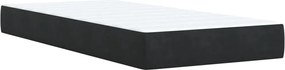vidaXL Κρεβάτι Boxspring με Στρώμα Μαύρο 100x200 εκ. Βελούδινο