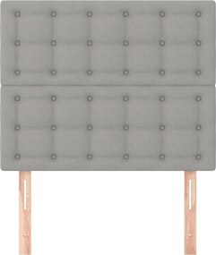vidaXL Κεφαλάρι Ανοιχτό Γκρι 80x5x118/128 εκ. Ύφασμα