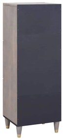vidaXL Highboard Γκρι και Χρυσό 40 x 33.5 x 110 εκ Μασίφ ξύλο μάνγκο