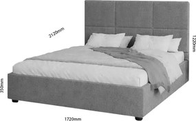 Κρεβάτι Lanotta Γκρι 160x200cm